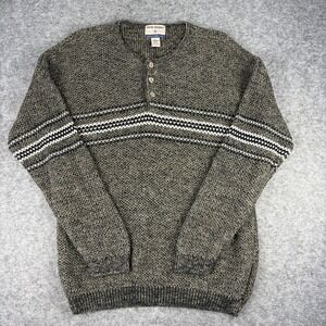 Vintage High Sierra Sweater Men's XL Henley Knit 90s Y2K Grandpa